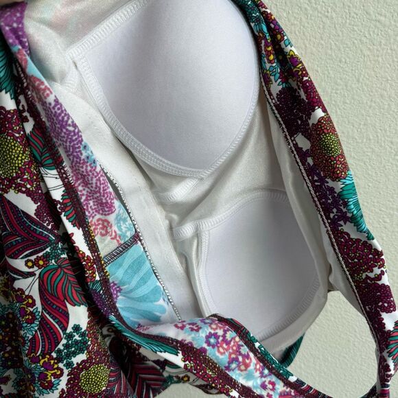 Miraclesuit One Shoulder Swimsuit Colorful Paisley Size 6 Small Tummy Control - Picture 6 of 10